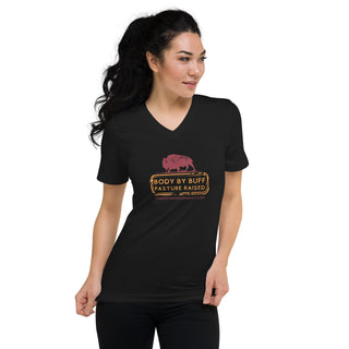 Body By Buff Unisex Short Sleeve V-Neck T-Shirt