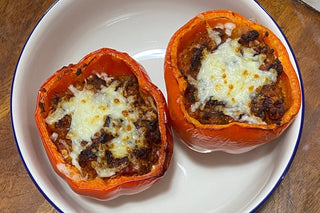Ground Buffalo stuffed peppers