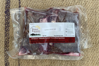 Packaged Buffalo Short Ribs from Yankee Farmer's Market.