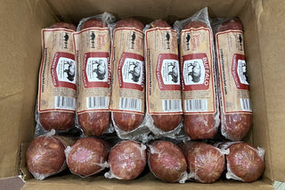 Case of Buffalo Summer Sausage from Yankee Farmer's Market.