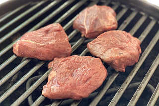 Farm-Raised Elk Medallions on the grill.
