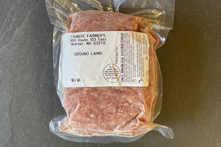 Pasture Raised Ground Lamb from Yankee Farmer's Market.