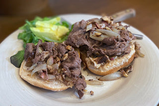 Grass Fed Beef Shaved Steak on Bun