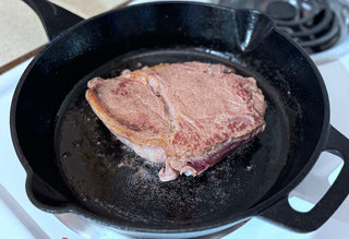 Beef Sirloin Steak Cast Iron Pan