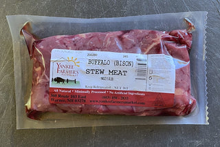 One pound package of Buffalo Stew Meat from Yankee Farmer's Market.