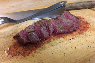 Fresh off the grill Buffalo Top Sirloin Steaks.