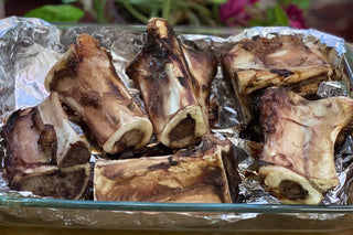 Raw Buffalo Leg Bones from Yankee Farmer's Market.