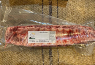 Pastured Pork Baby Back Ribs from Yankee Farmer's Market.