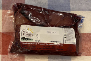 Two pound packaged Buffalo Liver from Yankee Farmer's Market.