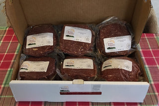 Twelve Pound Case of Grass Fed Beef Patties Yankee Farmers Market