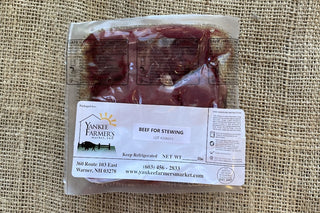 Package of Grass-Fed Beef Stew Meat, Yankee Farmer's Market.