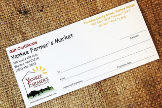 Yankee Farmer's Market Buffalo Meat Gift Certificate