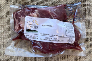 Packaged Grass-Fed Beef Steak Tips front of package